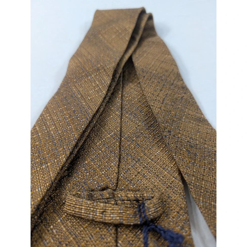 Canali Tie Mens Gold Burlap Silk Heavy Textured Made Italy Necktie NEW Luxury